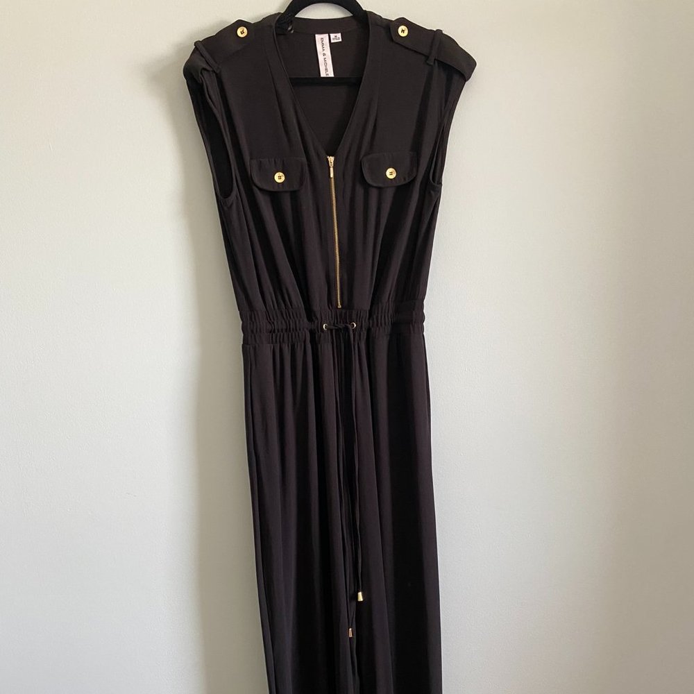 Emma & Michele Black Jumper with gold accents